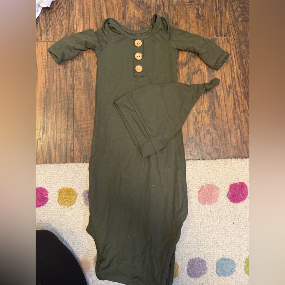 Caden Lane Forest Green knotted gown